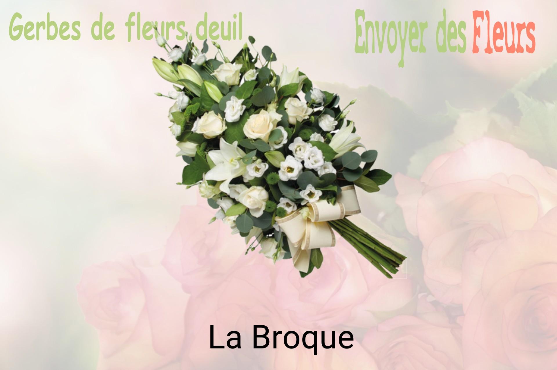 Gerbe de fleurs de deuil livrée à La Broque